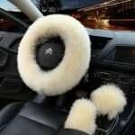 beige steering wheel covers