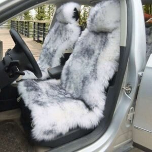 gray lambskin wool seat cover