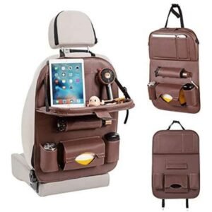 leather car backseat organizer