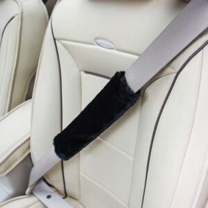 sheepskin seat belt strap cover